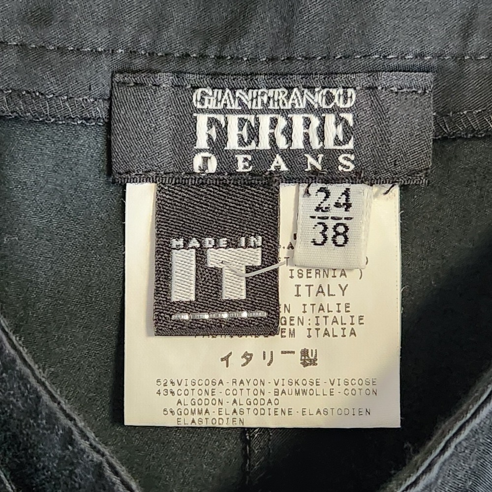 Gianfranco Ferre Jeans Vintage Black Viscose Blend Trousers Pants S Italy 24 38 - Picture 8 of 11